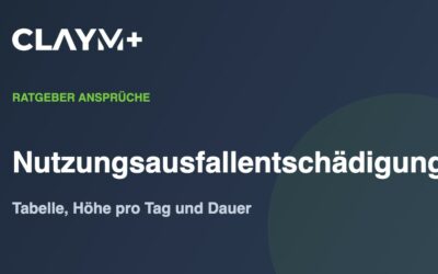 Nutzungsausfallentschädigung: Tabelle, Höhe und Dauer